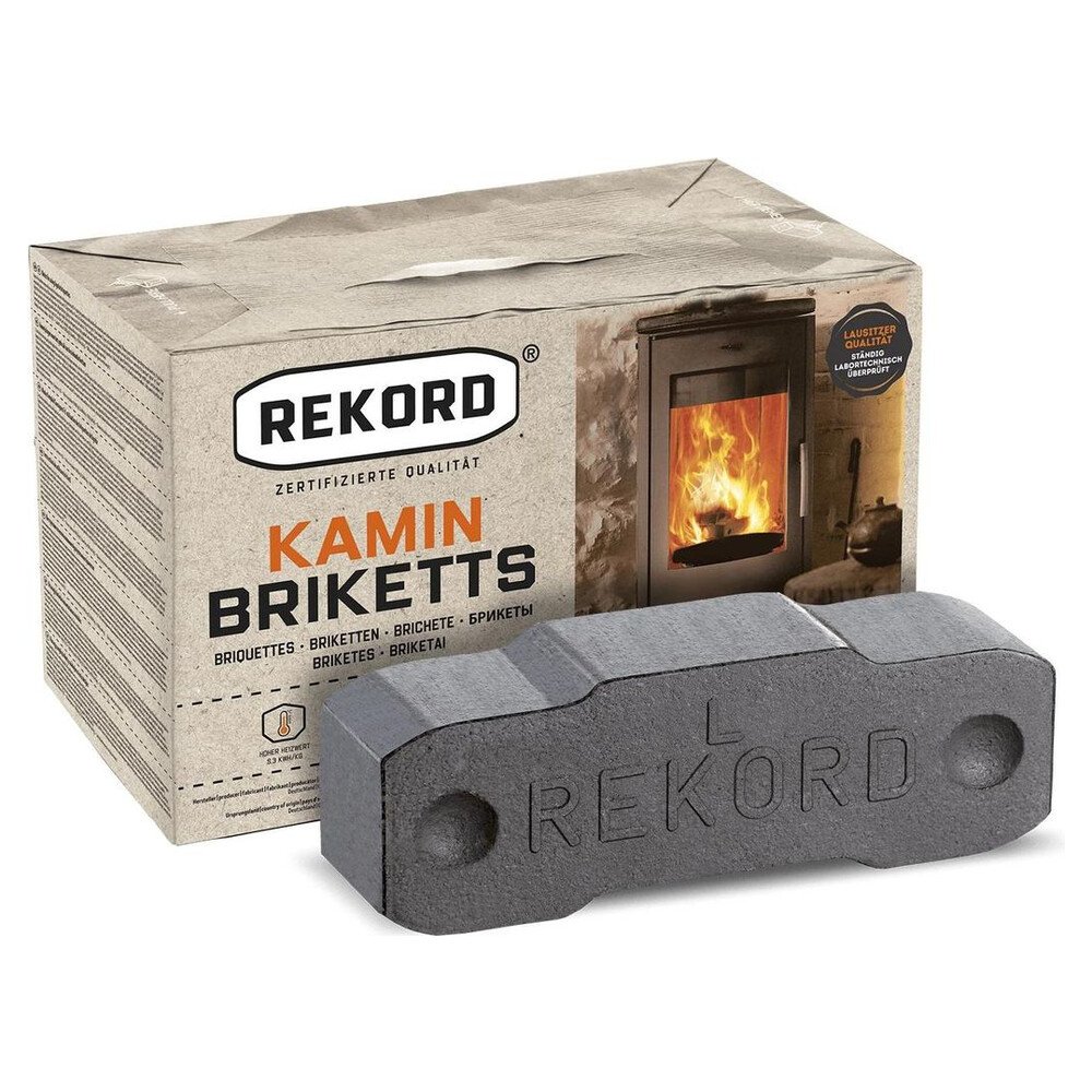 Rekord Braunkohlebriketts in Papierverpackung 10kg x 30 Paket 300kg Palette – Bild 4