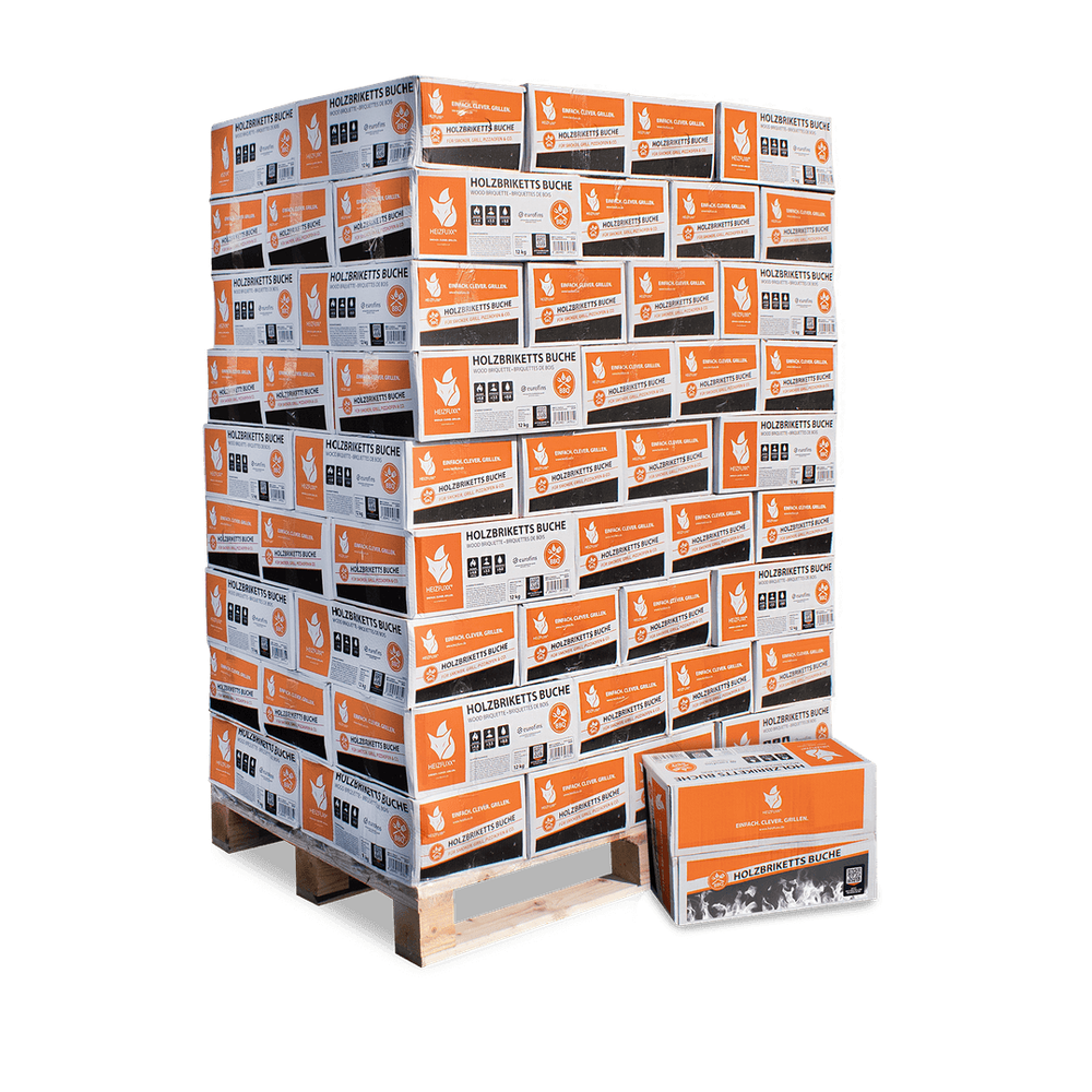 Heizfuxx Holzbriketts Nestro Hartholz 12 kg x 81 Gebinde