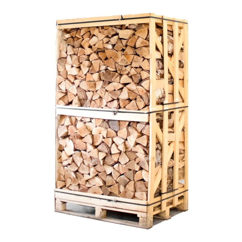 Palette kammergetrocknetes gespalten Birken Brennholz 25cm