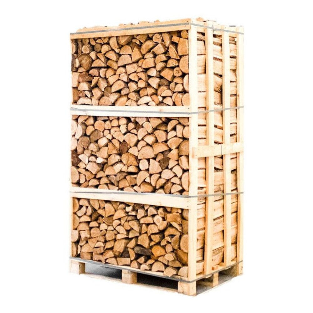 Palette kammergetrocknetes gespalten Eiche Brennholz 33cm