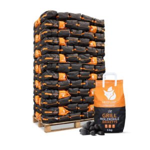 Heizfuxx Grillkohle Briketts 5 kg x 130 Sack