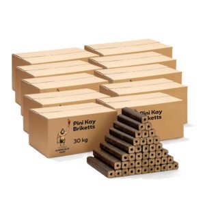 Neandertaler Feuer Holzbriketts PiniKay Hartholzbriketts 300 kg Kaminbriketts Briketts Kamin Ofen Grill Briquettes Brikett Holzbrikett Gluthalter