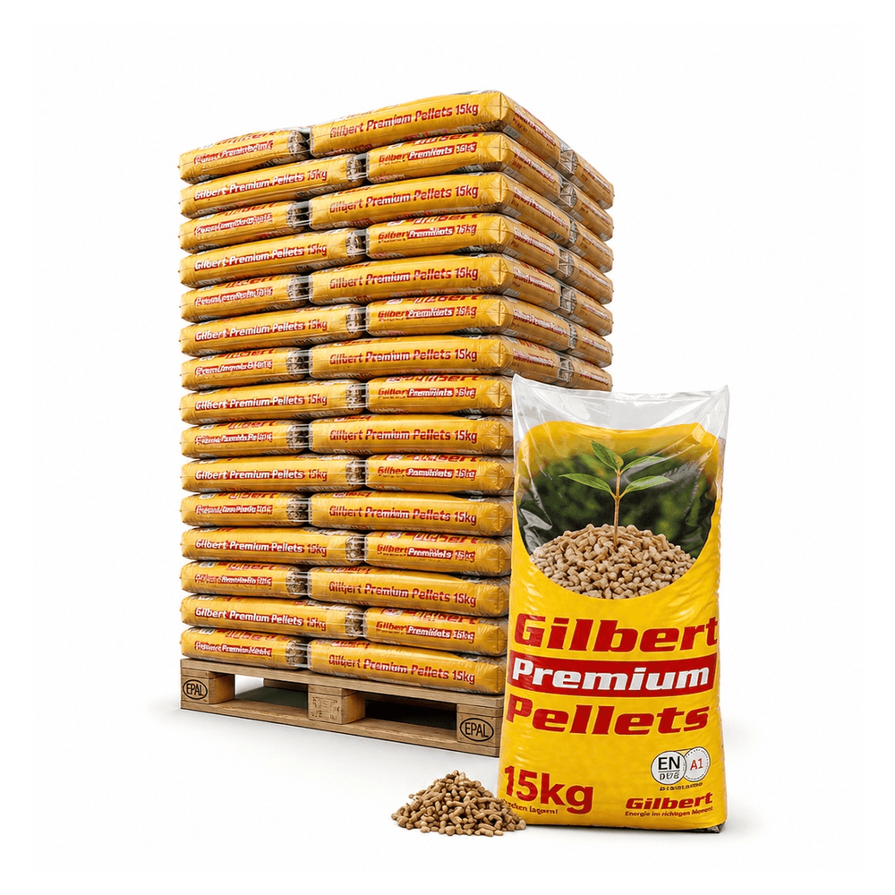 Gilbert Premium Holzpellets 15 kg x 65 Sack