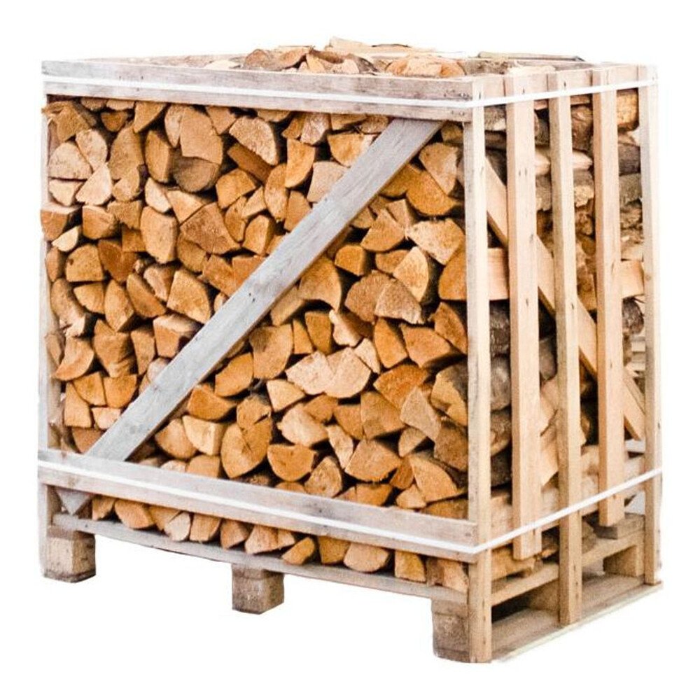 Halbe palette kammergetrocknetes gespalten Erle Brennholz 25cm