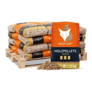Heizfuxx Gold HD-Qualität ENplus A1 Holzpellets Nadelholz 15kg x 20 Sack 300kg Palette