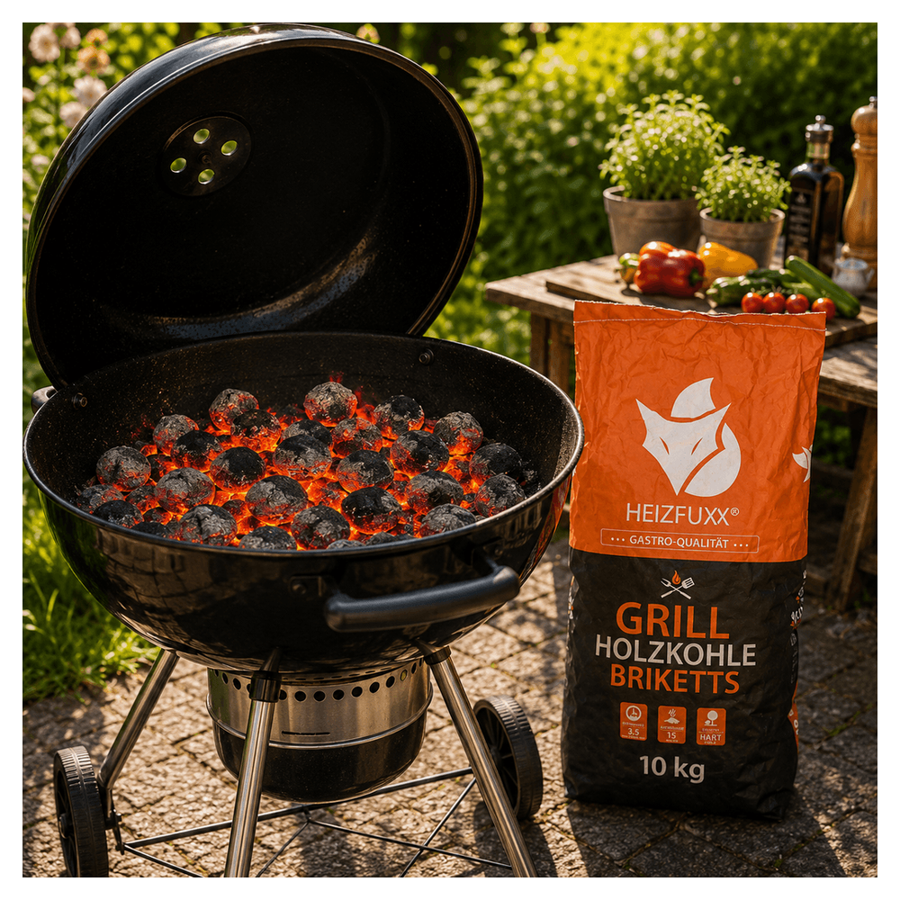 Heizfuxx Grillkohle Briketts 10 kg x 60 Sack – Bild 3