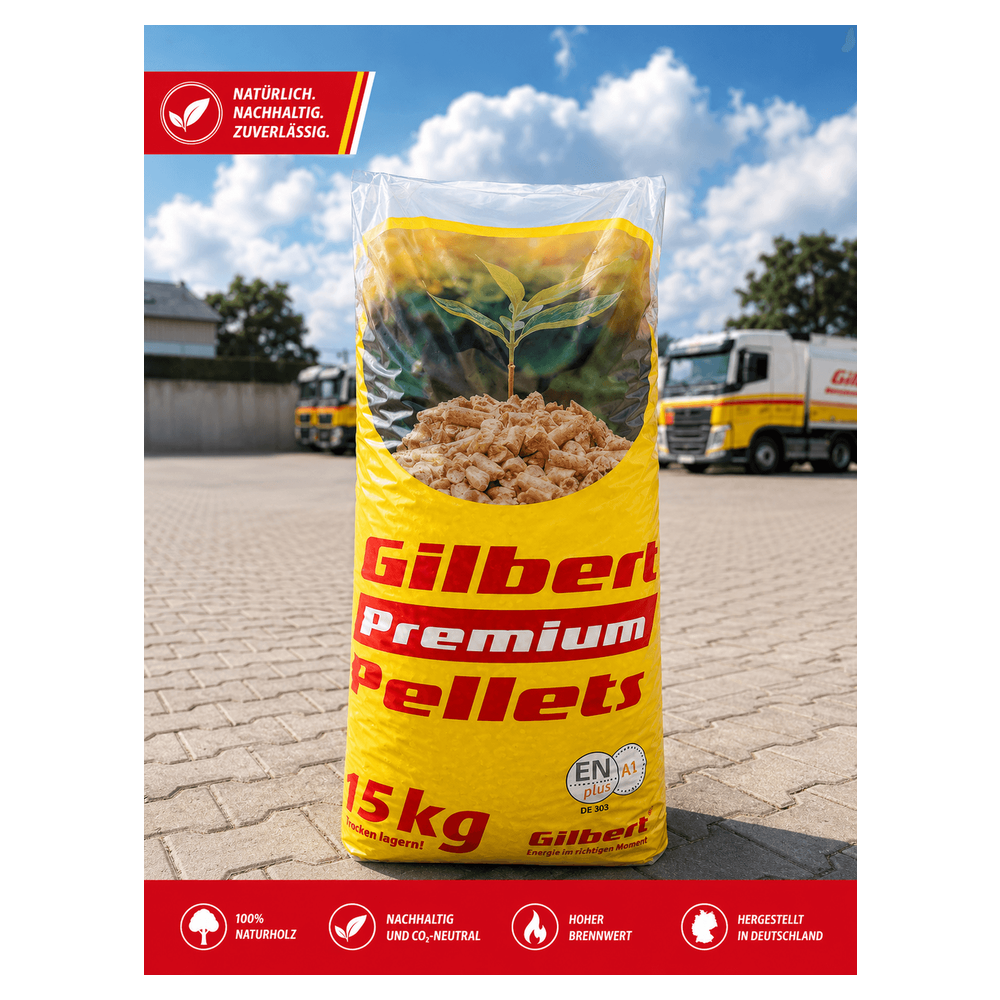 Gilbert Premium Holzpellets 15 kg x 65 Sack – Bild 2