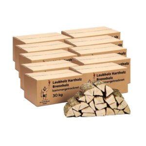 Neandertaler Feuer Brennholz Kaminholz Hartholz – Grillholz 25 cm 300 kg Feuerholz | Holz für Grill Kamin Smoker Ofen | Firewood Laubholz Holzkamin