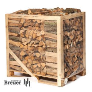 1 RM PREMIUM Laubholz Mix Brennholz | 25cm | kammergetrocknet | auf Palette | 500kg | Kaminholz | 1,6 SRM