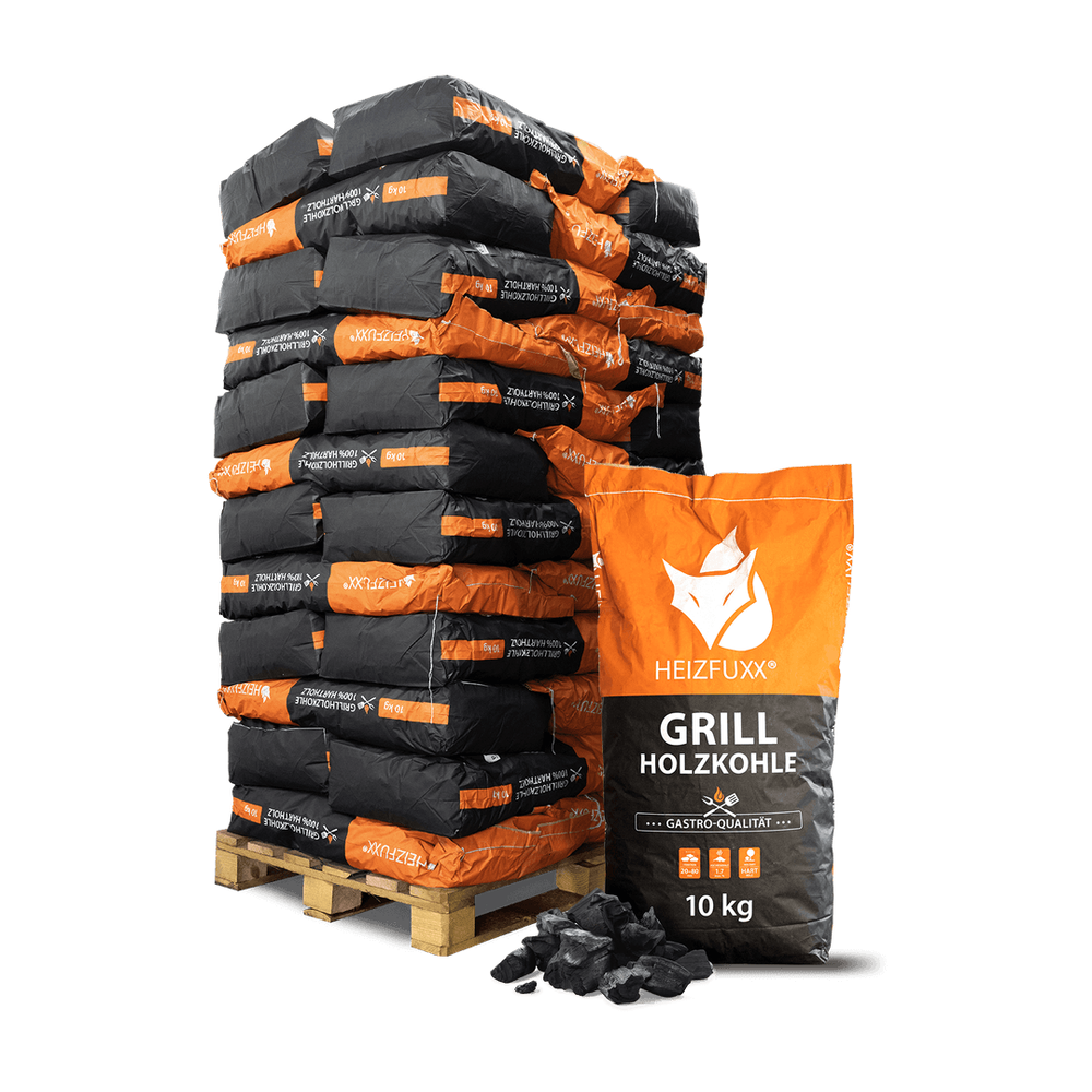 Heizfuxx Grillkohle 20-80 mm 10 kg x 36 Sack