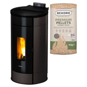 Freepoint Pelletofen Globe airtight, 11 kW, Zeitbrand, 352 W, 230 V