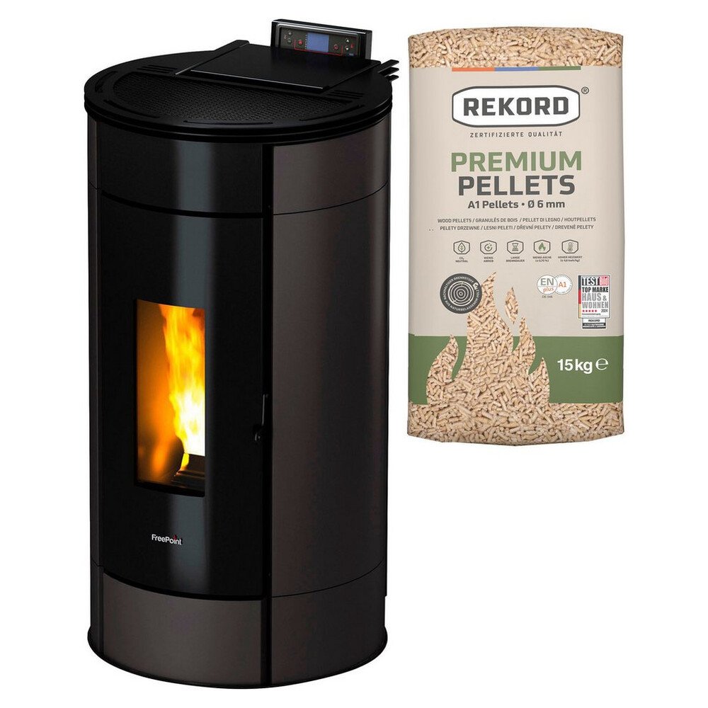 Freepoint Pelletofen Globe airtight, 11 kW, Zeitbrand, 352 W, 230 V