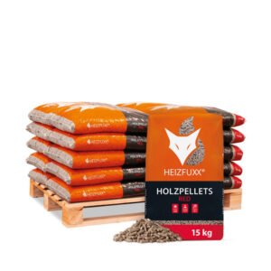 HEIZFUXX Holzpellets Red ENplus A1 Holzpellets Hartholz, 300 kg, (Palette, 20-St)