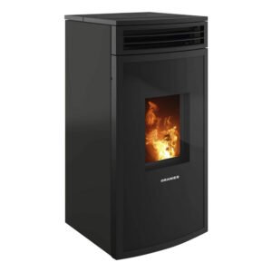 Oranier Pelletofen »Neta« Stahl Schwarz, 2,4 kW, Dauerbrand, Anschluss hinten