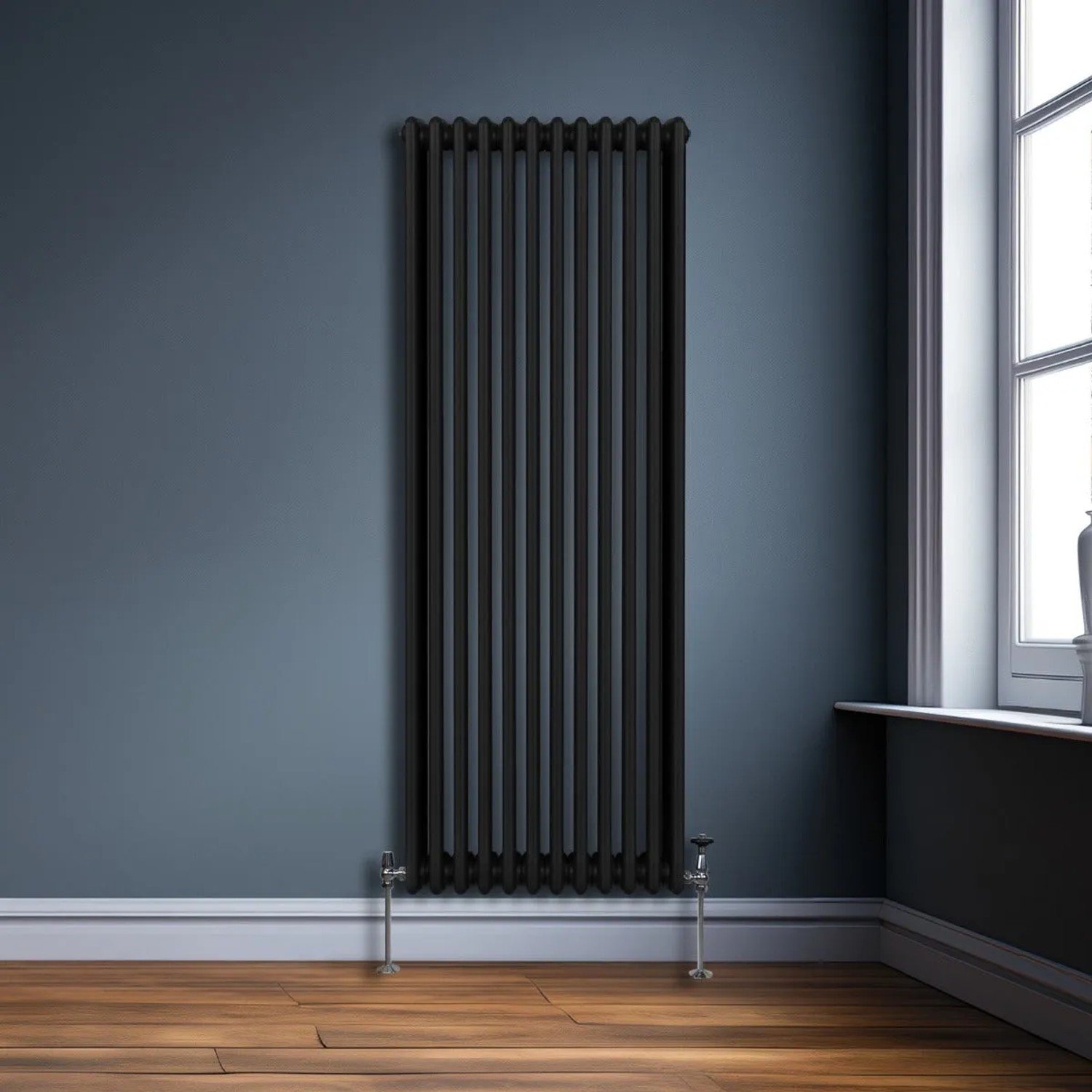 Monstershop Traditioneller 3 Spalten Heizkörper 1800 x 562 mm Schwarz – Bild 4