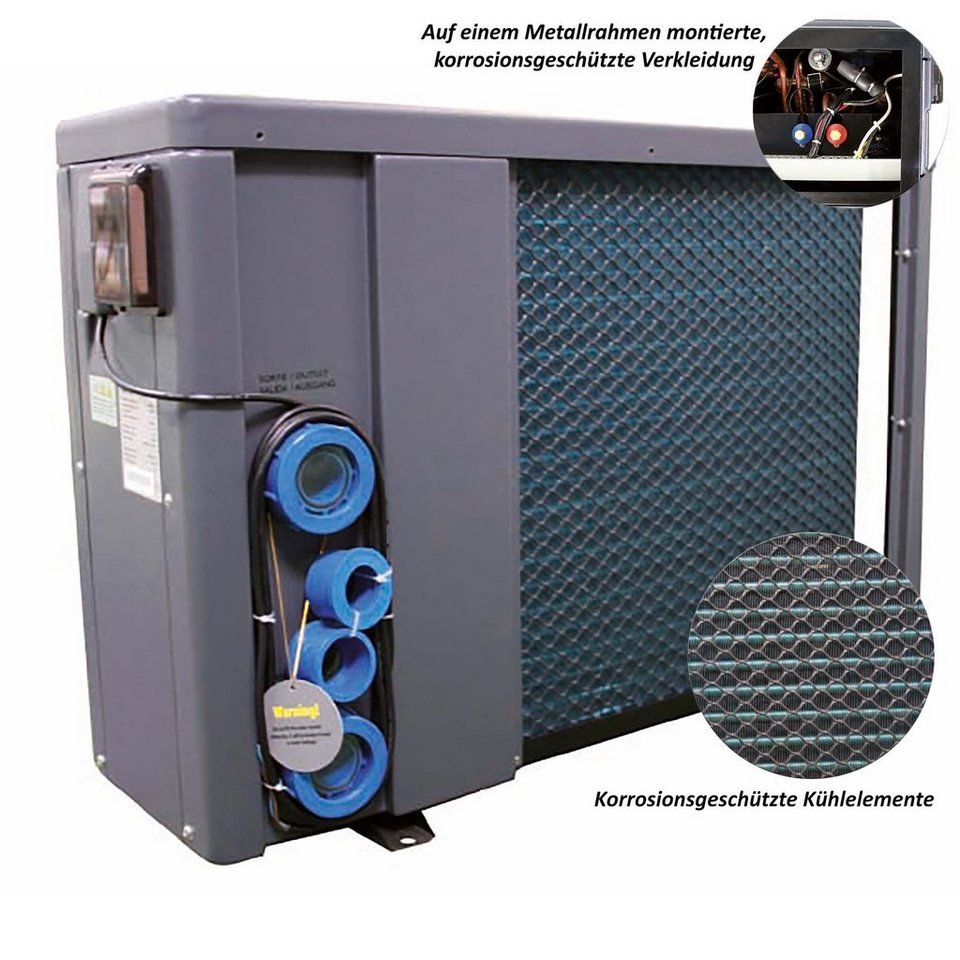 Aqualux Pool-Wärmepumpe Pool Wärmepumpe VITALIA Comfort VESUVIO Inverter, (Komplett-Set, 1 tlg), Heizen und kühlen – Bild 4