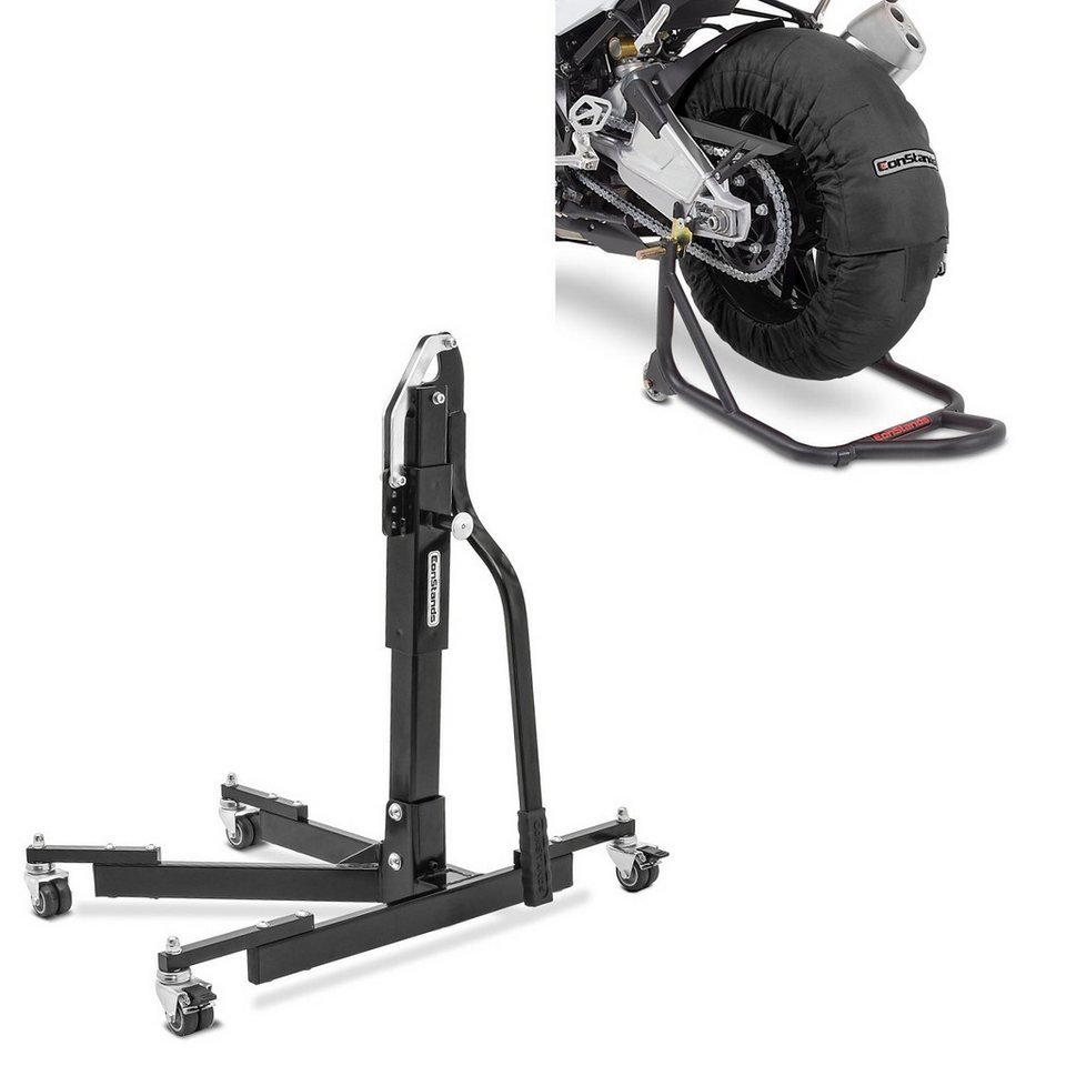 ConStands Motorradheber Set Reifenwärmer + Zentralständer S7