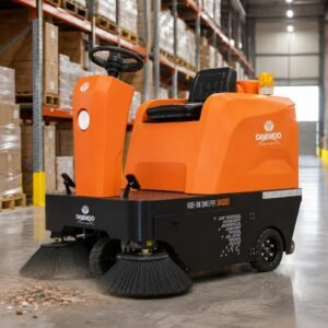 DeTec. Kehrmaschine DAEWOO DAS80 Aufsitz Kehrgerät mit 48V 6.380 m²/h Flächenleistung