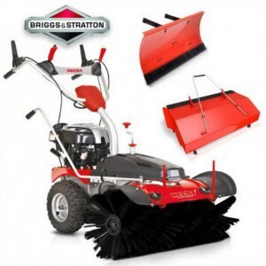 Hecht Benzin-Kehrmaschine 8101 BS mit Schneeschild, Auffangbox, 100 cm Arbeitsbreite, (3-tlg), bis 4,4 km/h, 161 cm³, Höhenverstellbar