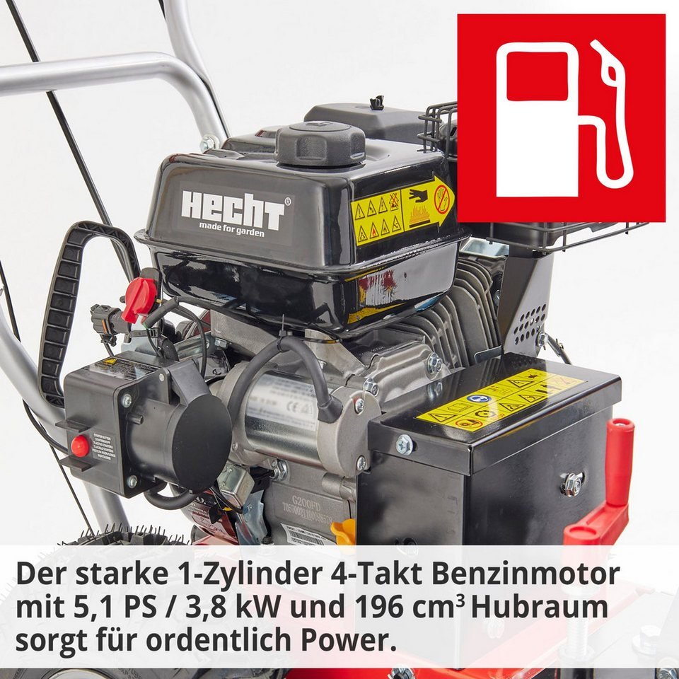 Hecht Benzin-Kehrmaschine 8680 SE mit Elektrostart 6,5 PS, 80,00 cm Arbeitsbreite, LED-Scheinwerfer, 196 cm³ – Bild 4