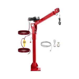 Steinberg Systems Seilwinde 800 kg Ladekran 4,5 m elektrisch 12V Seilzug Pickup-Kran Ladekran 360°