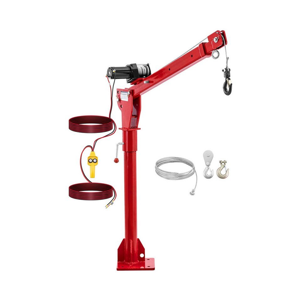 Steinberg Systems Seilwinde 800 kg Ladekran 4,5 m elektrisch 12V Seilzug Pickup-Kran Ladekran 360°