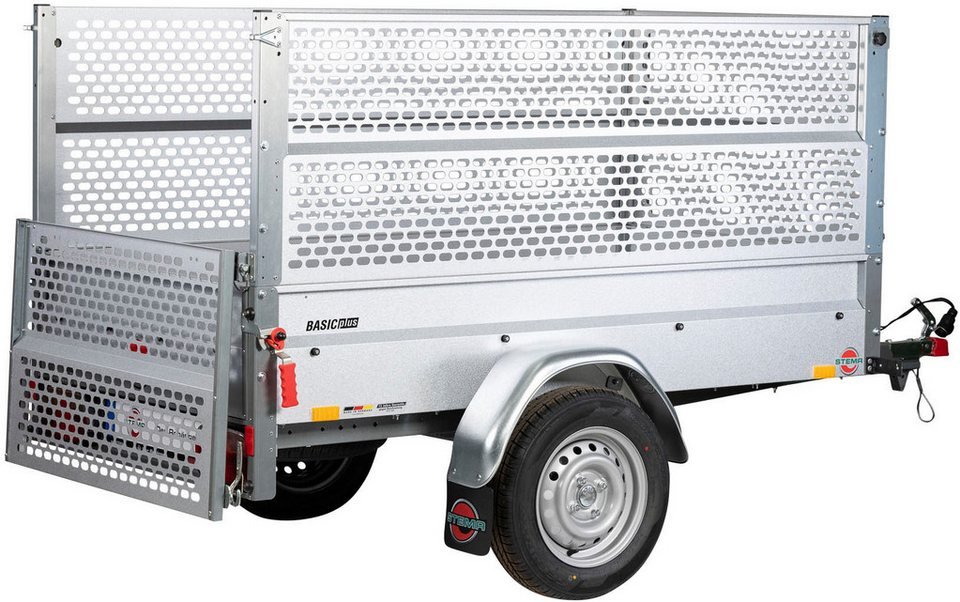STEMA PKW-Anhänger Basic 750 Kippsdeichsel, max. 554 kg, 2-tlg., inkl. Gitteraufsatz