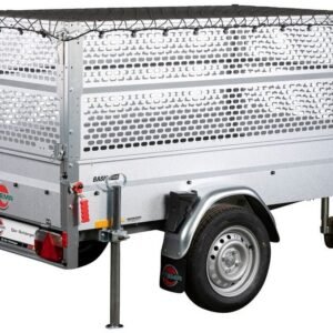 STEMA PKW-Anhänger BASIC Plus 750, max. 558 kg, Set, Tieflader, ungebremst mit Gitteraufsatz
