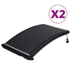 vidaXL Pool-Wärmepumpe 110 x 65 cm Gebogene Solar-Heizungen für Pool 2 Stk 110x65 cm Solar Po